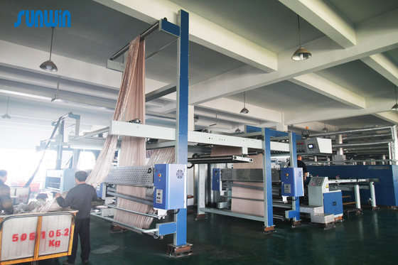 Thermal Oil Heated Stenter Frame Fabric Heat Setting Machine For Fleece Fabrics